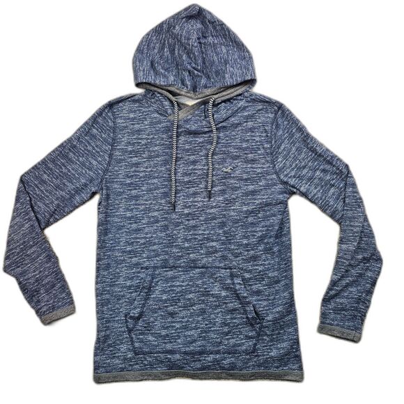 Hollister Other - Hollister Long-Sleeve Pullover With Drawstring Hood Blue Gray Men's Size Small